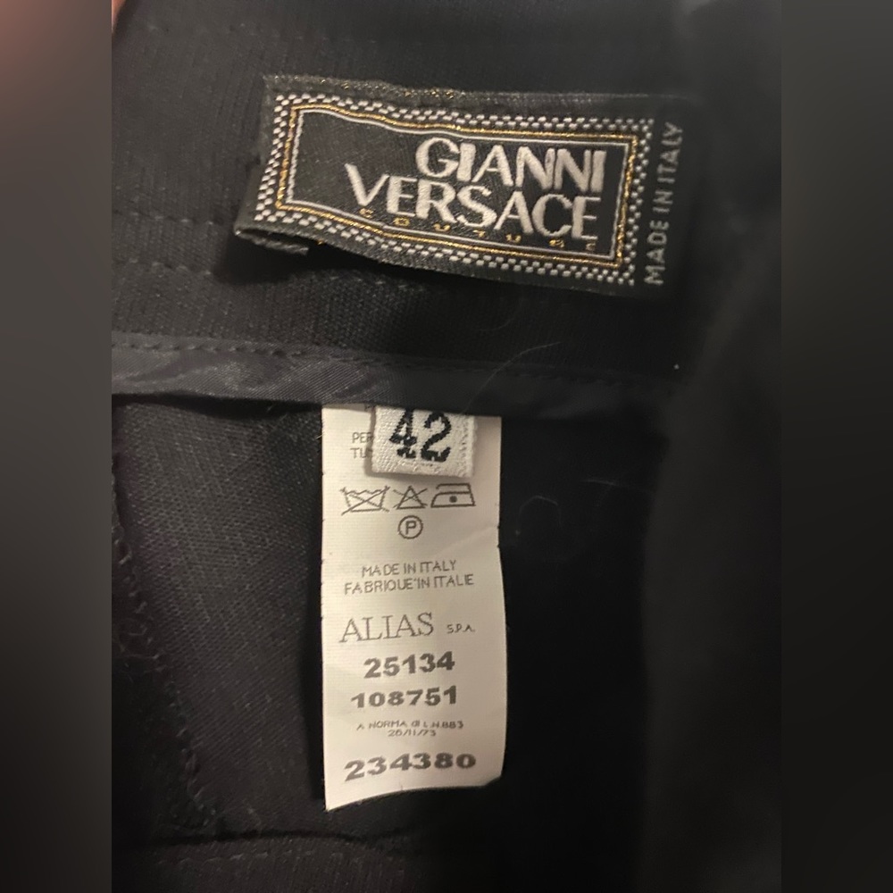 VINTAGE Gianni Versace Couture 100% wool dress pants
